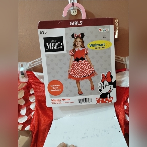 Nwt girls size small 6/6x Disney Minnie Mouse Halloween dress up costume dress - Picture 3 of 4